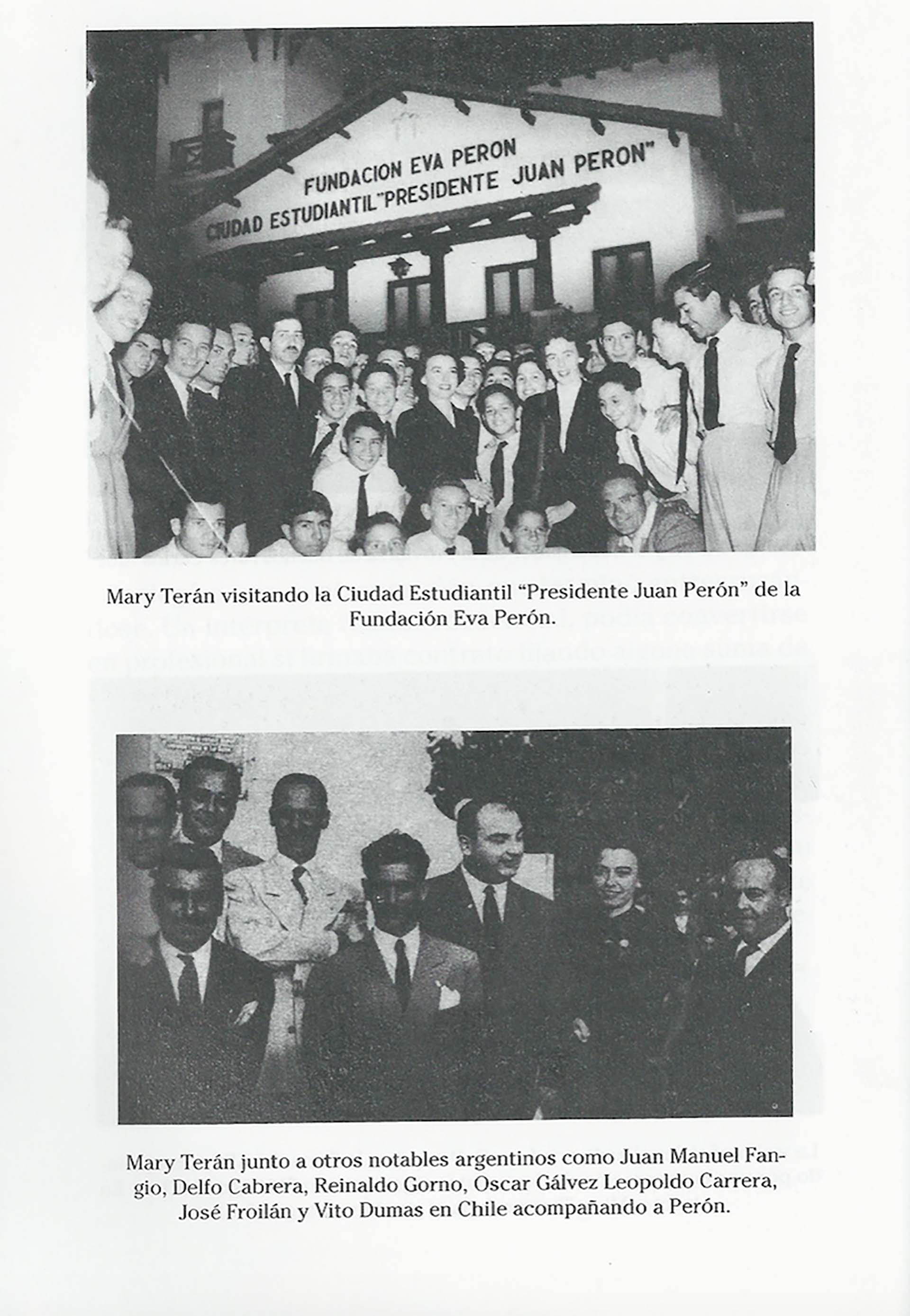 La tenista durante el gobierno de Perón (Fuente: "Mary Teran de Weiss" de Roberto Andersen)