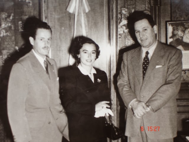 Heraldo Weiss, Mary Terán y el general Juan Domingo Perón